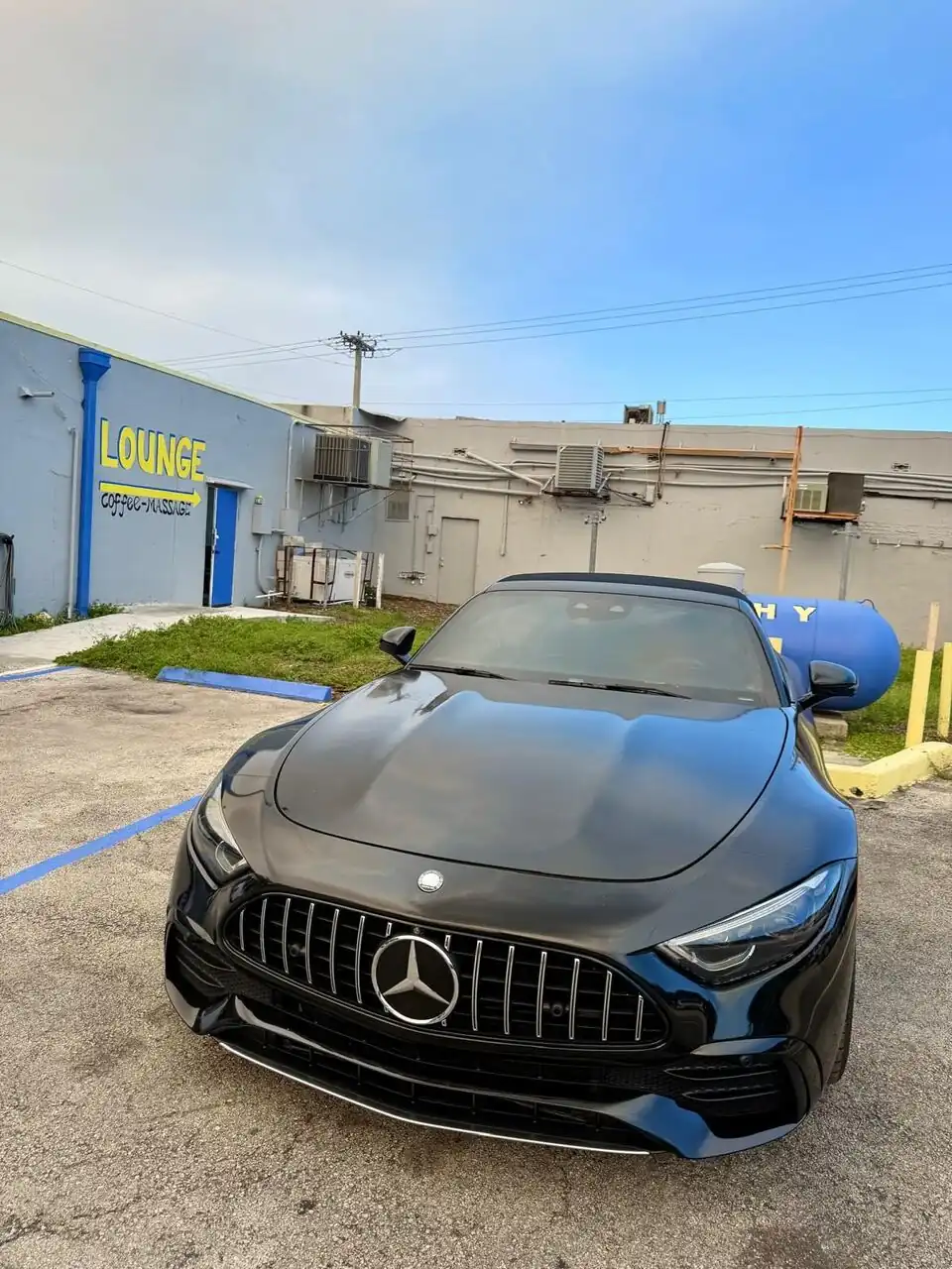 Black Mercedes-AMG GT front end