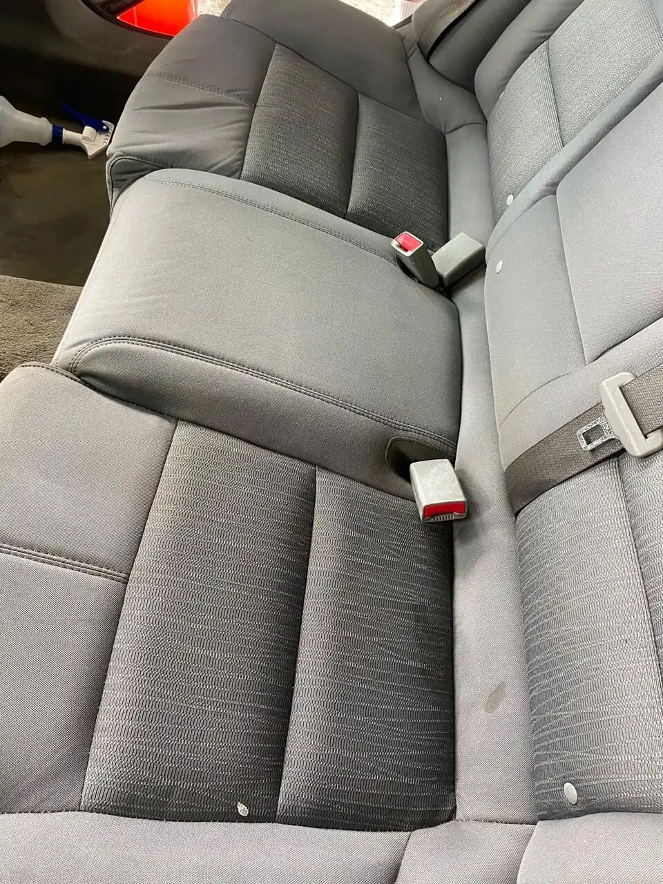 Rear bench seat after a full interior detail